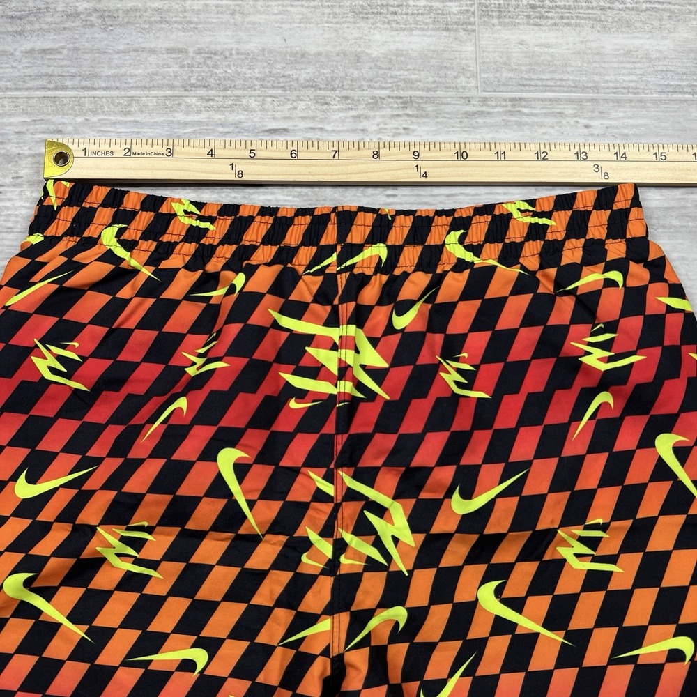 Nike 3Brand By Russell Wilson Boys XL Swimming Trunks‎ Gradient Check Red/Orange - Picture 4 of 7